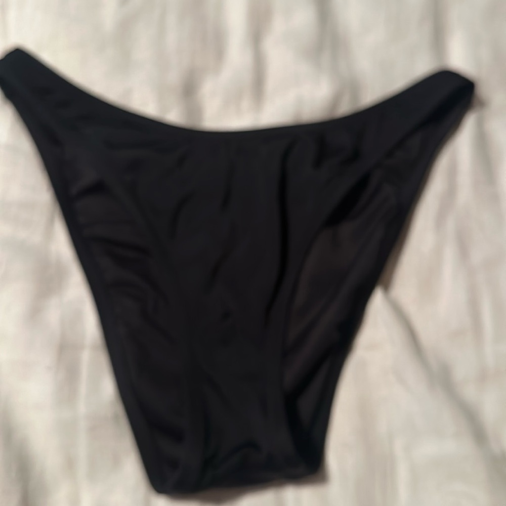 Black high leg, Victoria’s Secret bathing suit, bottoms size large